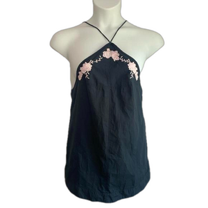 Free People Embroidered Halter Micro Mini Dress Size Small NWOT SKU0654